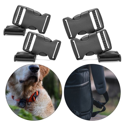 Black plastic buckles clips - black,