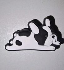 Laying Boston Terrier Puppy Charms For Crocs, Bubble Slides, Slippers & Clogs