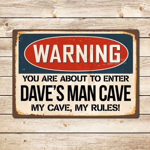 Personalised man cave sign - cave,