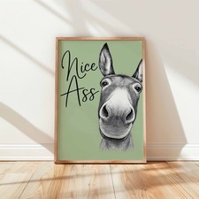 Funny Donkey Wall Art Print