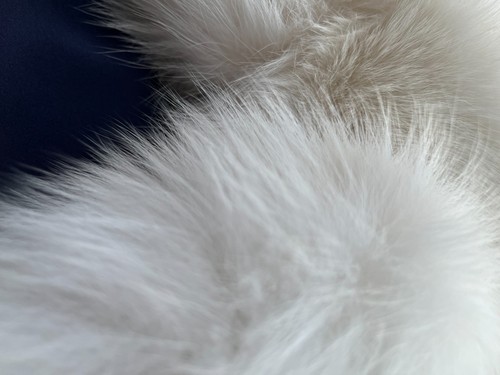 Real white fox fur coat - fox,