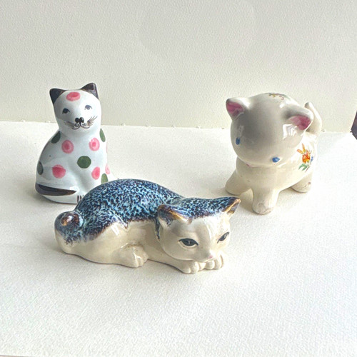 Ceramic pottery cat - pottery,