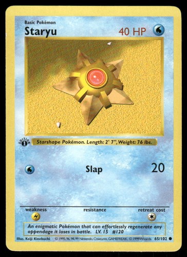 Pokemon cards staryu 102 - pokemon, 65/102