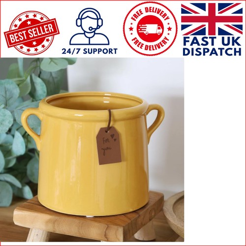 Elegant glossy yellow pot - elegant,