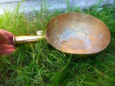 Antique Brass Old Melting Pan Flower Pot Planter Garden Patio Flower Feature 