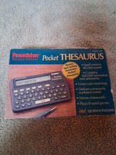 FRANKLIN Vintage Pocket Thesaurus Model TMQ-100  original box plus manual 