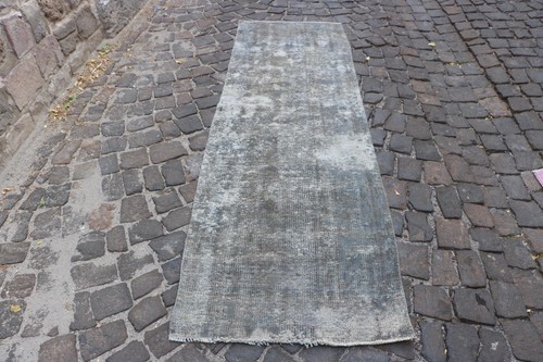 Gray runner rug 5x7 white - 2.5x7.7,,