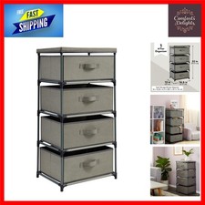 Stylish 4-Tier Fabric Drawer