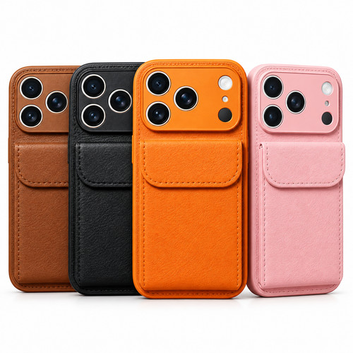 Leather phone case with - phone, hidden