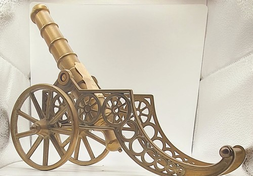 Vintage brass cannon - brass,