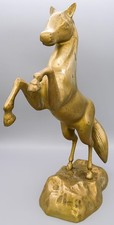 Brass rearing large horse