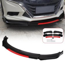 For Renault Clio 4 5 RS GT Black Red Front Bumper Lip Spoiler Splitter Body Kits