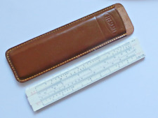 New Old Stock Hemmi Slide Rule 74 12cm + Leather Wallet NO Cursor Dec 1969 (TL)