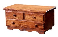 Small Jewelry Box Jewelry Cabinet 3 Felt lined Drawers Amish Built Solid Oak 