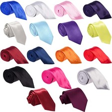 Mens Tie Plain Silk Funeral