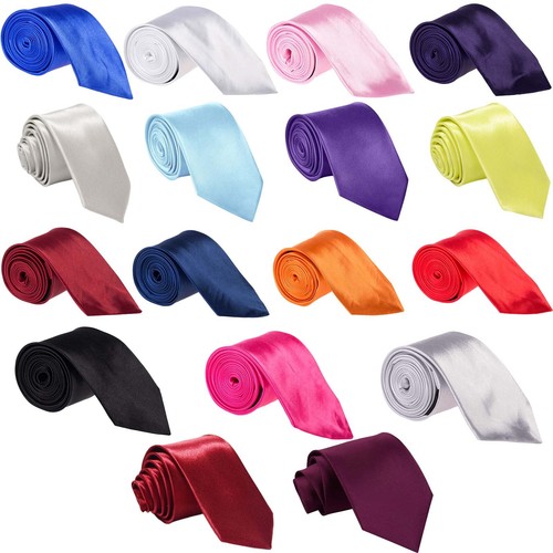 Mens tie plain silk funeral - plain,