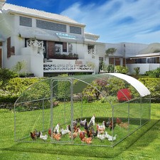6x3m 4x3m Large Chicken Run Walk In Coop Poultry Cage Galvanized Steel Hen House