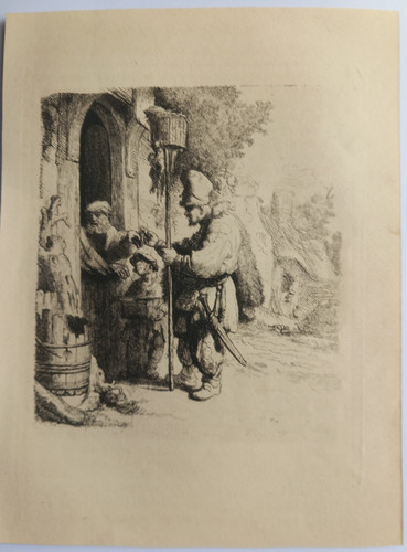 Rembrandt etching amand - etching, (amand
