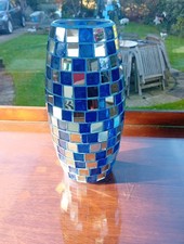 Mirrored Blue Squared Mosaic