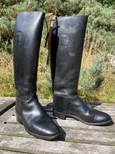 Vintage black leather riding boots by Anello and & Davide 4 4.5 equestrian