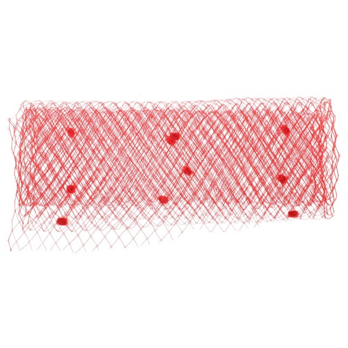 Comfortable red birdcage veil - comfortable,