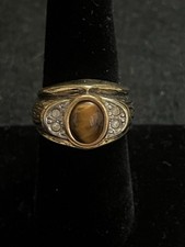 Vtg Unique 14k Gold GP Tigers