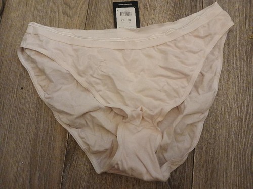 Ladies white cotton lycra high