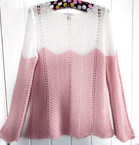 Knitted lacy jumper open - knitted,