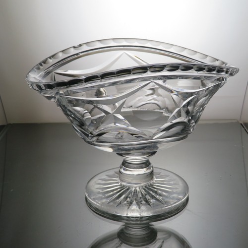 Cut crystal handled flower - handled,