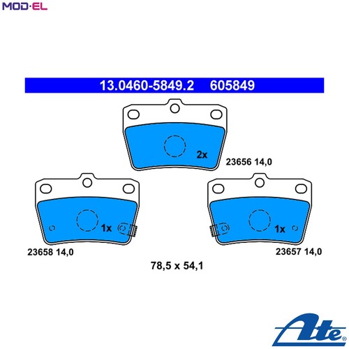 Brake pad set - pad, disc