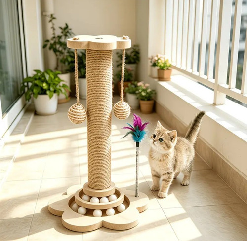 Cat scratch pole natural - scratch,
