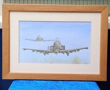 A-10 'warthog' watercolour painting - small size 