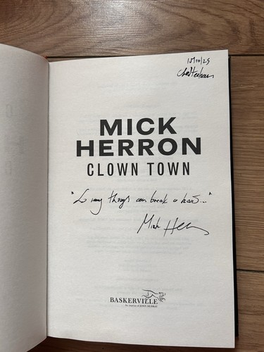 Signed mick herron clown town - herron,