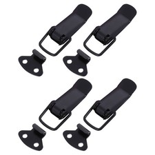  4 Set Heavy Duty Gate Latch Case Latches Bifold Door Hinges Black