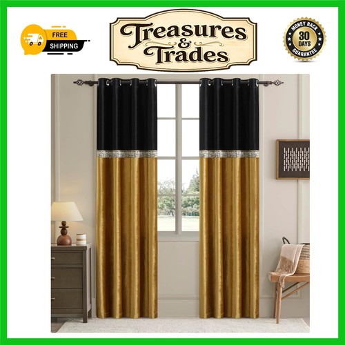 Elegant black gold - gold, velvet
