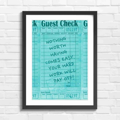 Motivational guest check - motivational,