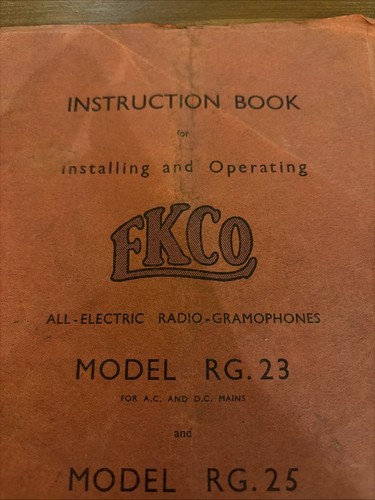 Ekco 25 radio - rg.23, rg.25