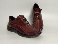 Pavers Women Shoes Size 5 Burgundy Red￼ Leather Round Toe Slip Lace Ups City