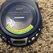 Sanyo CDP-565 Compact Disc CD Player blue Vintage Music Portable Unique