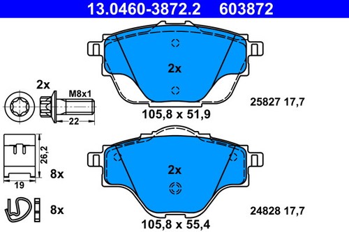 Ate 0460 3872 brake - ate, 13.0460-3872.2