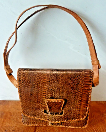Vintage leather snakeskin - vintage,