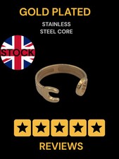 Gold Plated Stainless Steel Core Spanner Bangle Bracelet Bling Romany Mechanic 
