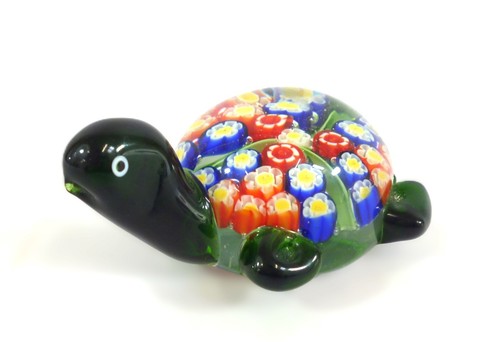 Glass turtle millefiori - turtle,