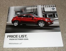 BMW X6 Price Guide Brochure October 2009 - xDrive 35i 30d 35d