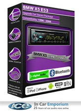 BMW X5 E53 DAB radio, Pioneer stereo CD USB AUX player, Bluetooth handsfree kit