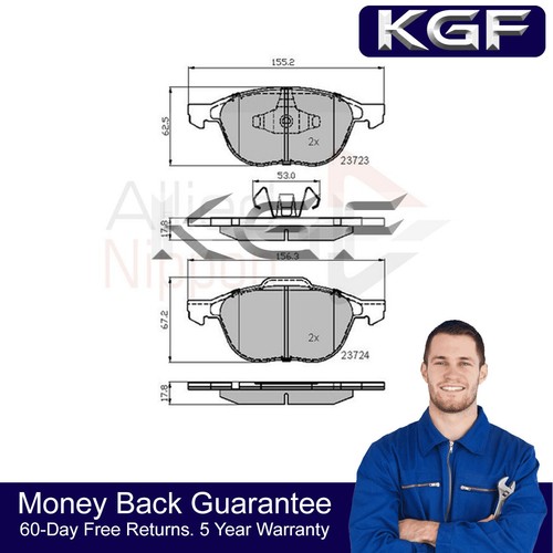 Kgf front brake pads - pads, fits