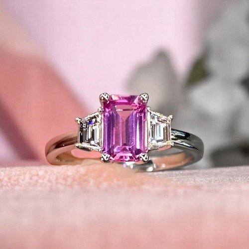 Pink sapphire ring ct - pink,