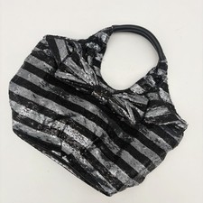 KATE SPADE Black Nylon Tote Bag with Leather Handles & Logo Plate Pre-Owned