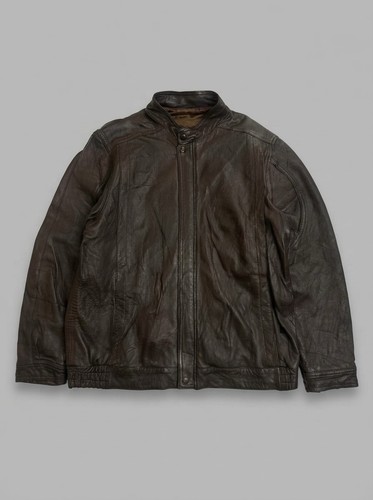 Vintage 90s brown real leather - vintage,