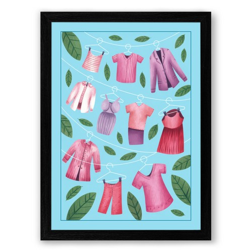 Summer wardrobe modern framed - wardrobe,